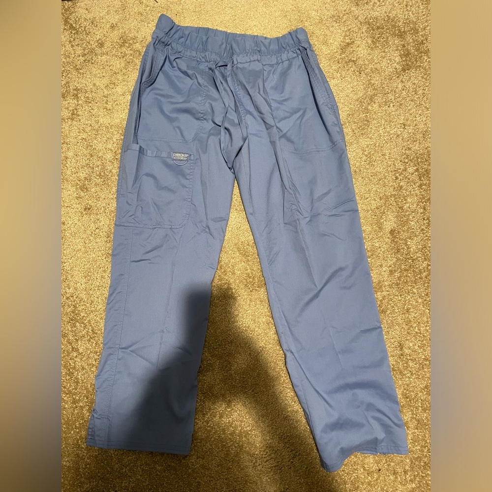 L Petite Cherokee Workwear Scrub Bottoms (ceil blue)
